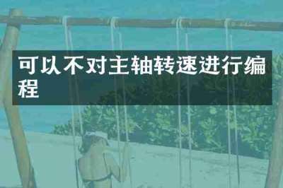 可以不对主轴转速进行编程