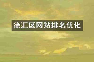 徐汇区网站排名优化