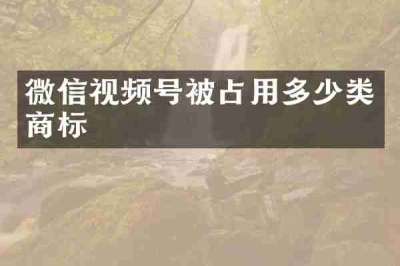 微信视频号被占用多少类商标