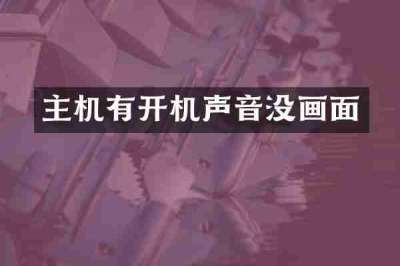 主机有开机声音没画面