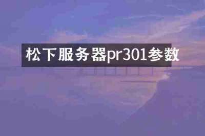 松下服务器pr301参数