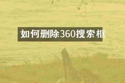 如何删除360搜索框