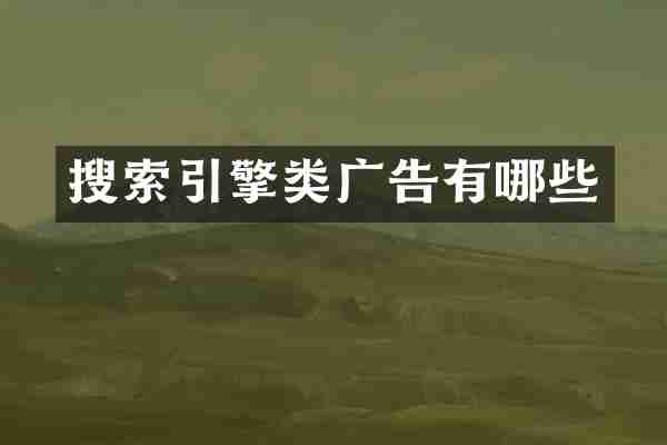 搜索引擎类广告有哪些