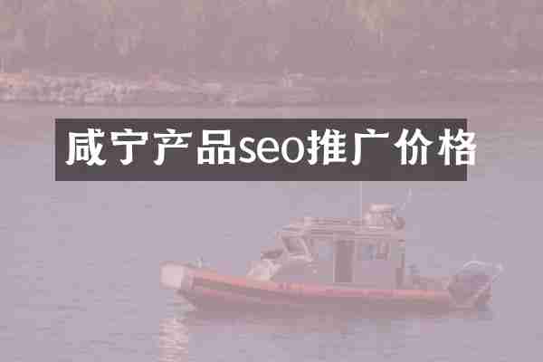 咸宁产品seo推广价格