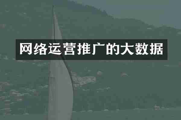 网络运营推广的大数据
