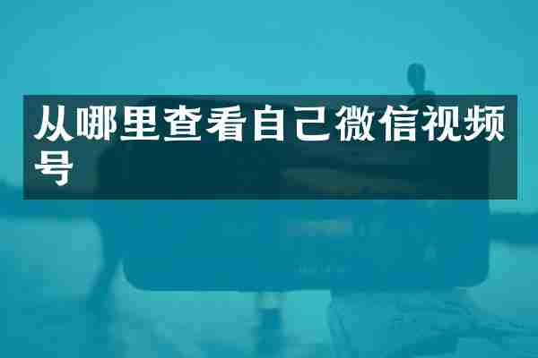 从哪里查看自己微信视频号