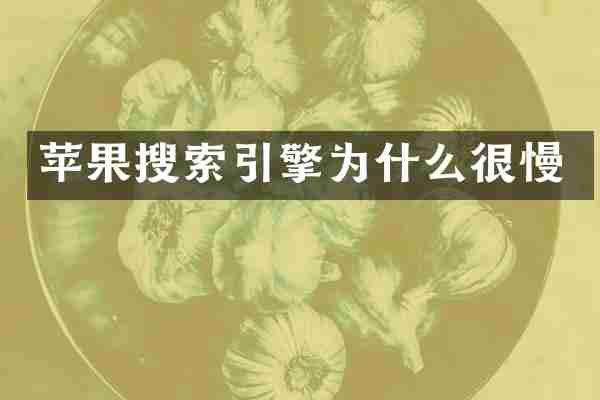 苹果搜索引擎为什么很慢