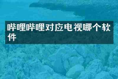 哔哩哔哩对应电视哪个软件