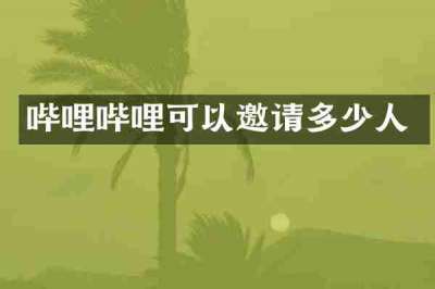哔哩哔哩可以邀请多少人