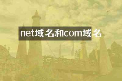 net域名和com域名