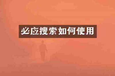 必应搜索如何使用