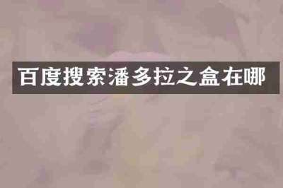 百度搜索潘多拉之盒在哪