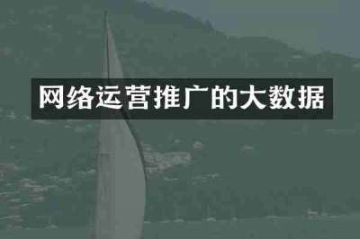 网络运营推广的大数据