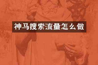 神马搜索流量怎么做