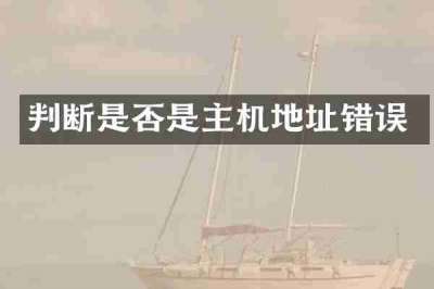 判断是否是主机地址错误