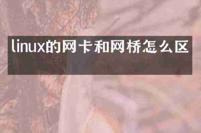 linux的网卡和网桥怎么区分
