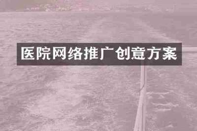 医院网络推广创意方案