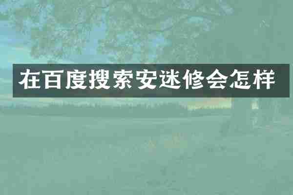 在百度搜索安迷修会怎样