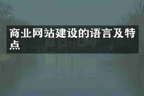 商业网站建设的语言及特点