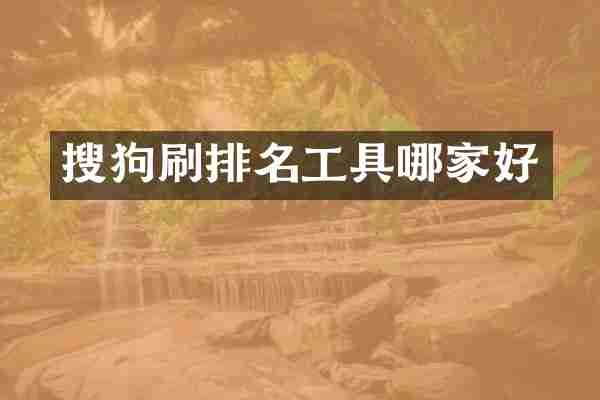 搜狗刷排名工具哪家好