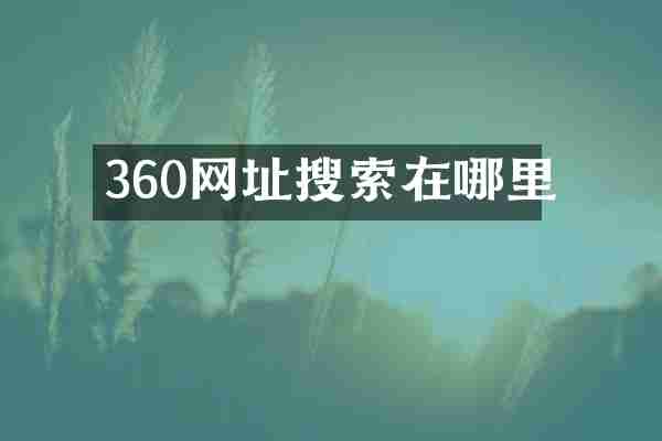 360网址搜索在哪里
