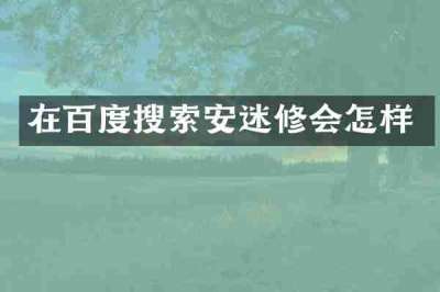 在百度搜索安迷修会怎样