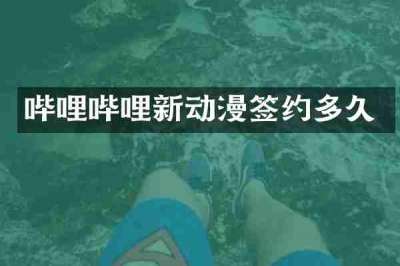 哔哩哔哩新动漫签约多久