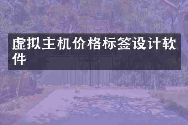虚拟主机价格标签设计软件