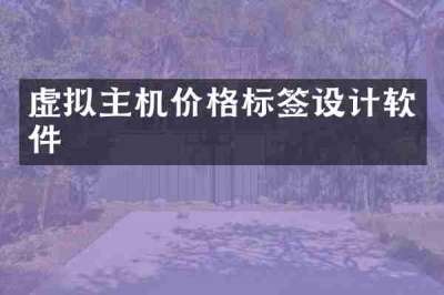 虚拟主机价格标签设计软件