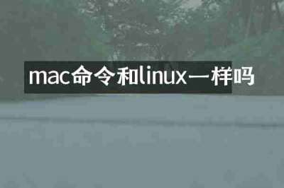 mac命令和linux一样吗