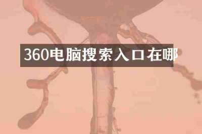360电脑搜索入口在哪
