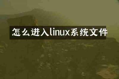 怎么进入linux系统文件