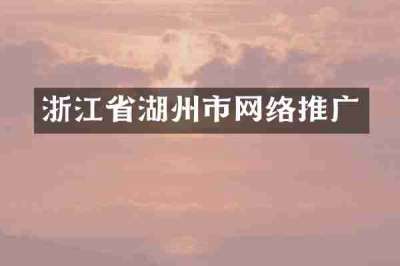 浙江省湖州市网络推广