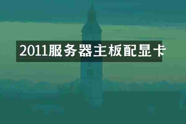 2011服务器主板配显卡