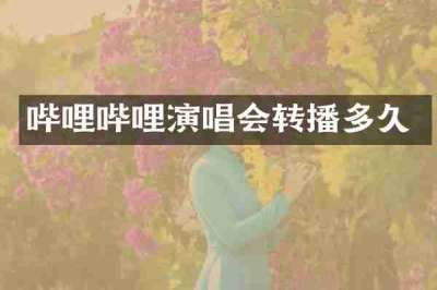哔哩哔哩演唱会转播多久