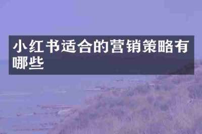 小红书适合的营销策略有哪些