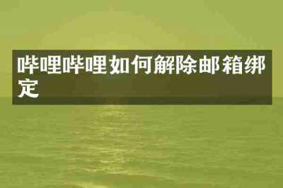 哔哩哔哩如何解除邮箱绑定