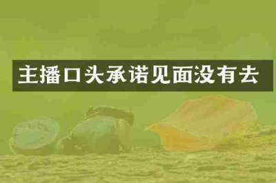 主播口头承诺见面没有去