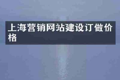上海营销网站建设订做价格