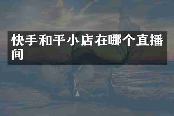 快手和平小店在哪个直播间