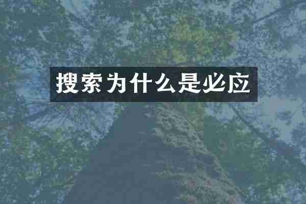 搜索为什么是必应