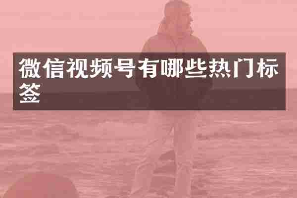 微信视频号有哪些热门标签
