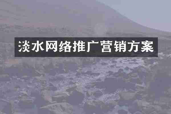 淡水网络推广营销方案