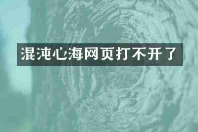 混沌心海网页打不开了