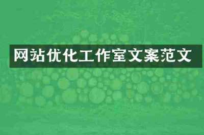 网站优化工作室文案范文