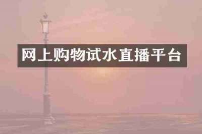 网上购物试水直播平台