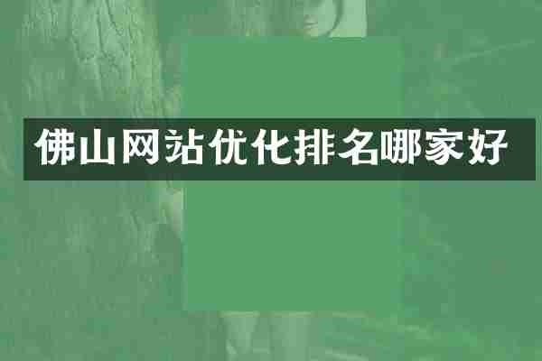 佛山网站优化排名哪家好