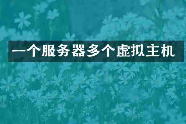 一个服务器多个虚拟主机