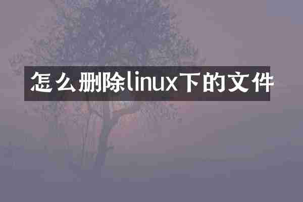 怎么删除linux下的文件