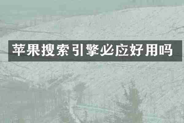 苹果搜索引擎必应好用吗